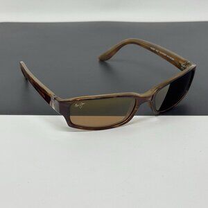 Maui Jim MJ 220 10 Tortoise Square Sunglasses Eyeglasses Frame Scratched Lenses